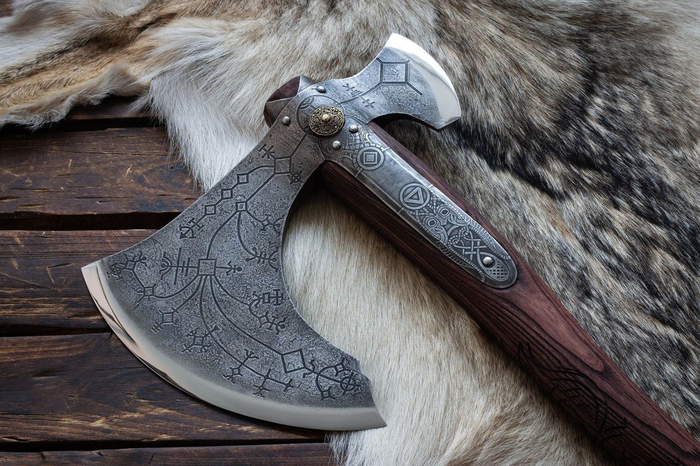 Hand-Forged God Of War Kratos Axe | Handmade Kratos Axe | Wall Hanging Axe | Leviathan Axe | RA-295