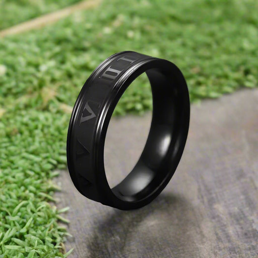 RA-202 Sliver , Black , Gold Colors Titanium Viking Ring, Promise Ring, Wedding Ring, Gift For Men, Gift For Husband, Christmas Gift - Ragnar Armoury