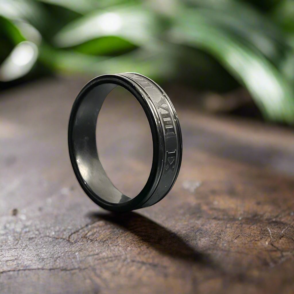 RA-202 Sliver , Black , Gold Colors Titanium Viking Ring, Promise Ring, Wedding Ring, Gift For Men, Gift For Husband, Christmas Gift - Ragnar Armoury