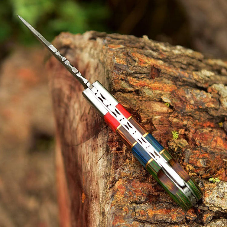 RA-278 Forged Damascus Steel Folding Pocket Knife, EDC Carry Knife, Damascus Steel Knife, Gift For Him, Christmas Gift - Ragnar Armoury