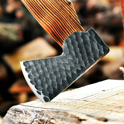 RA-179 Hand Forged Carbon Steel Textured Finish Outdoor Camping Axe, Survival Axe, Viking Axe, Bearded axe, Skeggöx - Ragnar Armoury