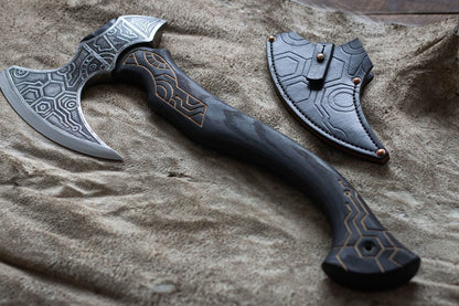 RA-296 Premium Style Scandinavian Style Axe, Viking Axe, Hand-Forged Axe, Gift For Husband, Christmas Gift