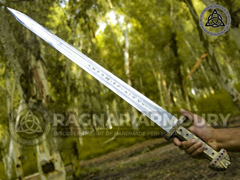 RA-102 Viking Sword of King Ragnar Lothbrok, Viking Ragnar, Witcher Sword, Legendary Viking Swords, Authentic Viking Swords, Gift For Him. Gift For Men, Gift For Viking Lover, Christmas Gift - Ragnar Armoury