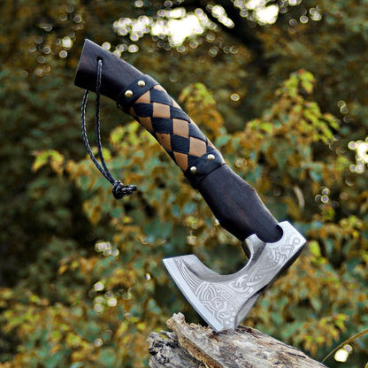 RA-245 Hand Forged High Carbon Steel Mini Viking Axe, Viking Battle Axe, Skeggox, Gift For Him, Halloween Gift, Christmas Gift - Ragnar Armoury