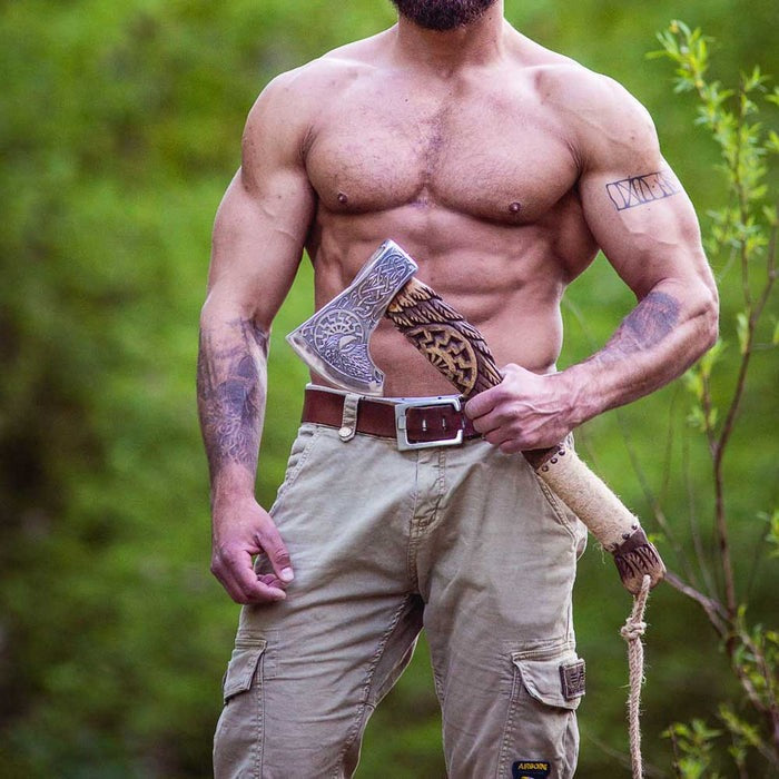 RA-240 Hand Forged High Quality Made Viking Axe, Scandian Axe, Hatchet Axe, Gift For Men, Anniversary Gift, Christmas Gift - Ragnar Armoury