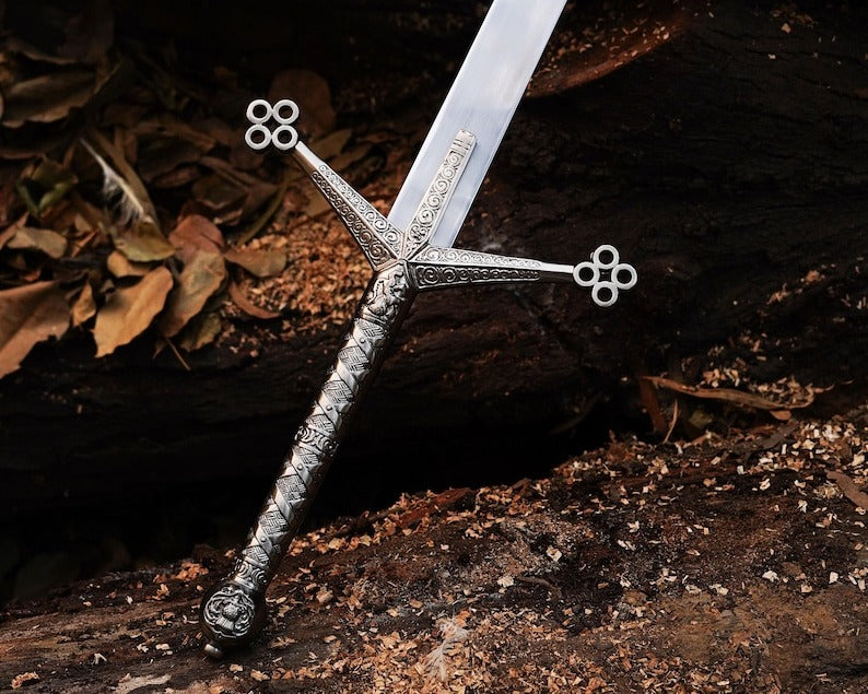 RA-280 Hand Forged Scottish Claymore Sword Stainless Steel Medieval Sword With Sheath, Damascus Steel Sword, Viking Sword, Gift For Men, Wedding Gift, Wall Decor Sword, Halloween Gift, Christmas Gift - Ragnar Armoury