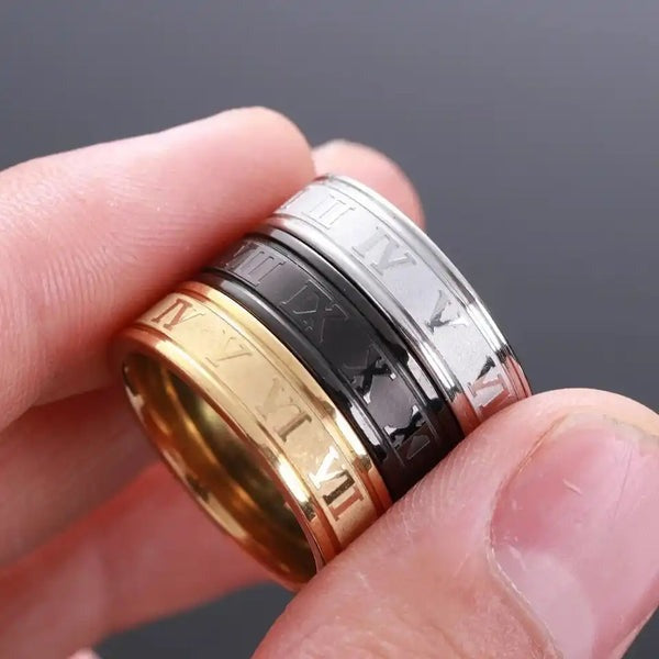 RA-202 Sliver , Black , Gold Colors Titanium Viking Ring, Promise Ring, Wedding Ring, Gift For Men, Gift For Husband, Christmas Gift - Ragnar Armoury