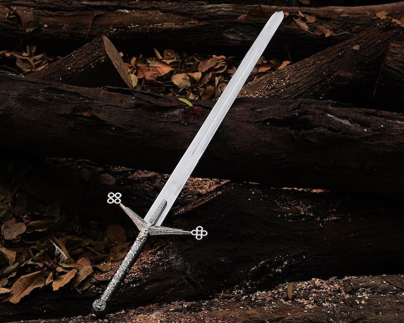 RA-280 Hand Forged Scottish Claymore Sword Stainless Steel Medieval Sword With Sheath, Damascus Steel Sword, Viking Sword, Gift For Men, Wedding Gift, Wall Decor Sword, Halloween Gift, Christmas Gift - Ragnar Armoury