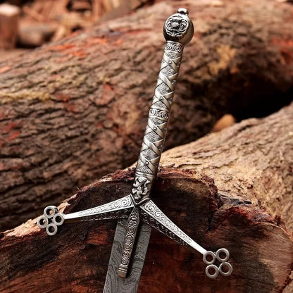 RA-280 Hand Forged Scottish Claymore Sword Stainless Steel Medieval Sword With Sheath, Damascus Steel Sword, Viking Sword, Gift For Men, Wedding Gift, Wall Decor Sword, Halloween Gift, Christmas Gift - Ragnar Armoury