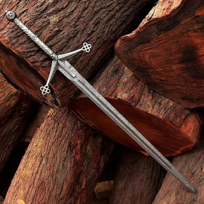 RA-280 Hand Forged Scottish Claymore Sword Stainless Steel Medieval Sword With Sheath, Damascus Steel Sword, Viking Sword, Gift For Men, Wedding Gift, Wall Decor Sword, Halloween Gift, Christmas Gift - Ragnar Armoury