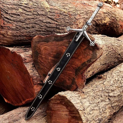 RA-280 Hand Forged Scottish Claymore Sword Stainless Steel Medieval Sword With Sheath, Damascus Steel Sword, Viking Sword, Gift For Men, Wedding Gift, Wall Decor Sword, Halloween Gift, Christmas Gift - Ragnar Armoury