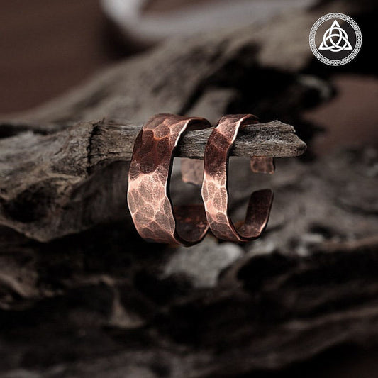 RA-158 Couple pair rings, Adjustable copper ring, Viking style for man and woman, Viking Ring, Viking Jewelry