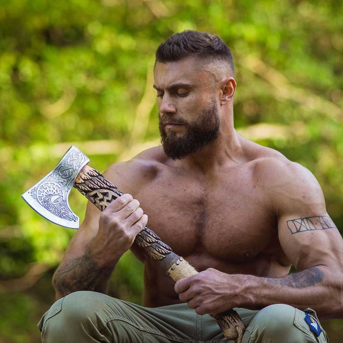 RA-240 Hand Forged High Quality Made Viking Axe, Scandian Axe, Hatchet Axe, Gift For Men, Anniversary Gift, Christmas Gift - Ragnar Armoury