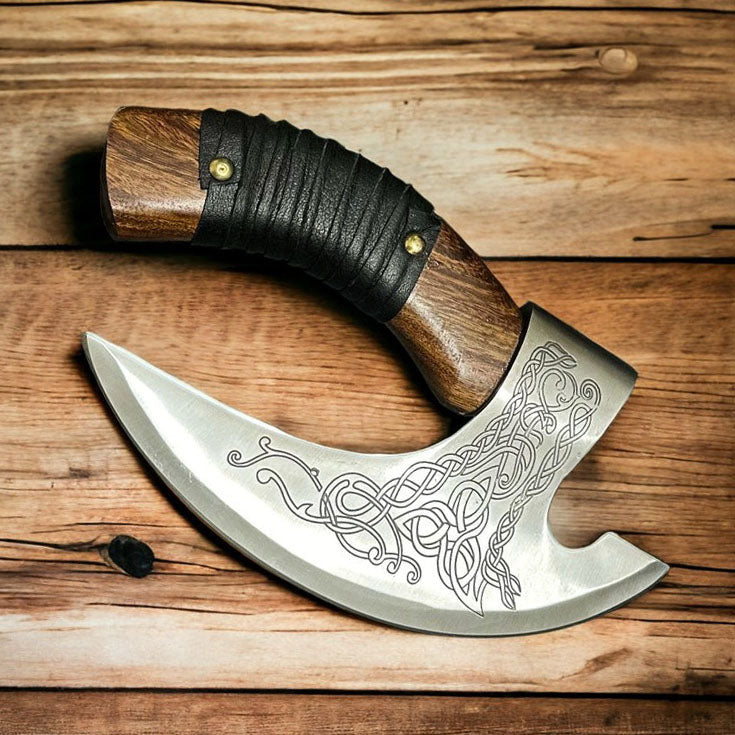 RA-268 Hand-Forged Pizza Cutter Axe, Viking Pizza Axe, Premium Pizza Axe, Gift For Him, Anniversary Gift, Christmas Gift - Ragnar Armoury