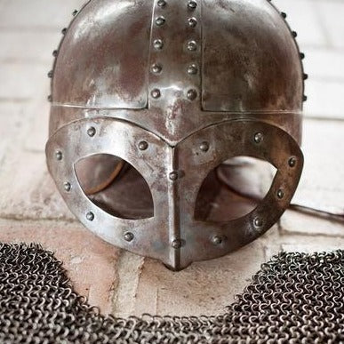 Polished Steel Gjermundbu Viking Helmet – Authentic Norse Warrior Helmet