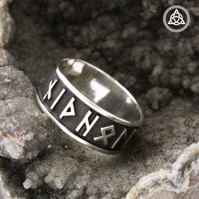 RA-159 Viking Rune Ring, Viking Alphabet Ring, Viking Jewelry For Men and Women, Norse Runic Alphabet Ring, Nordic Ring - Ragnar Armoury