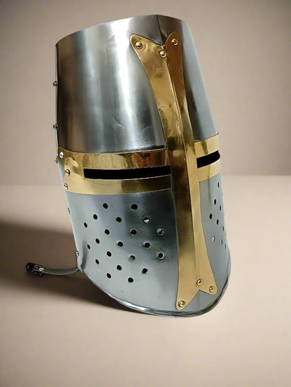 Medieval Knight Steel Helmet | Premium Quality with Adjustable Leather Liner