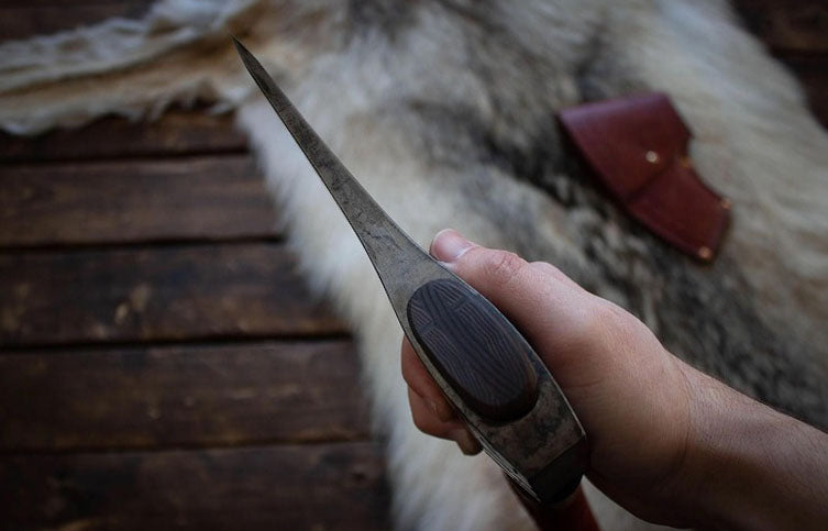 Scandinavian Nordic Style Viking Axe | Jörmungandr Craved Handle Axe | RA-283