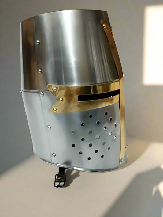 Medieval Knight Steel Helmet | Premium Quality with Adjustable Leather Liner