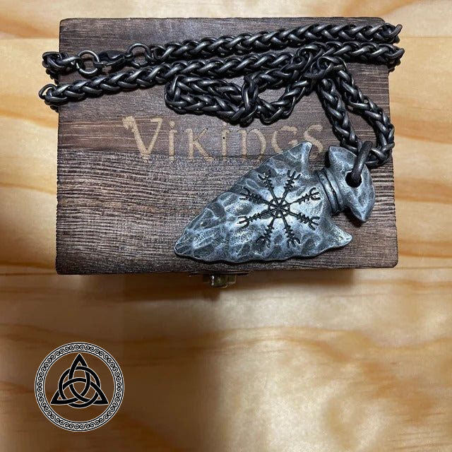 RA-212 Helm of Awe Viking Necklace, Handcrafted Viking Jewelry, Viking Art, Wedding Gift, Gift For Men, Christmas Gift - Ragnar Armoury