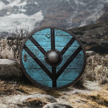 RA-190 Hand Forged Lagertha Shield-Maidan Viking Axe, High Carbon Steel Blade Viking Axe, Lagertha Viking Axe With Shield, Gift For Her, Living Room Decor Her, Christmas GIft - Ragnar Armoury