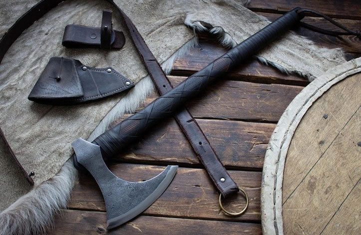 RA-287 King Ragnar Lothbrok Axe, King Of Axe Ragnar Lothbrok Axe, High End Gentlemen Premium Style Axe Gift