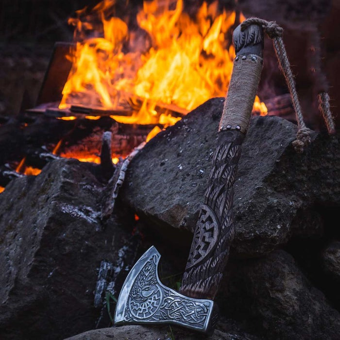 RA-240 Hand Forged High Quality Made Viking Axe, Scandian Axe, Hatchet Axe, Gift For Men, Anniversary Gift, Christmas Gift - Ragnar Armoury