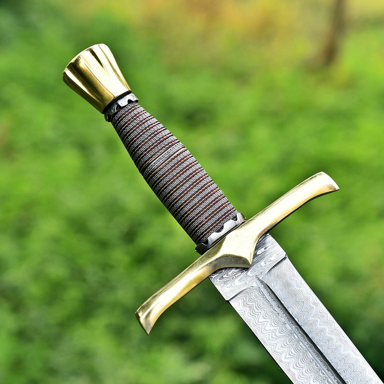 Damascus Steel Master Sword – Roman Gladius Viking Style Blade