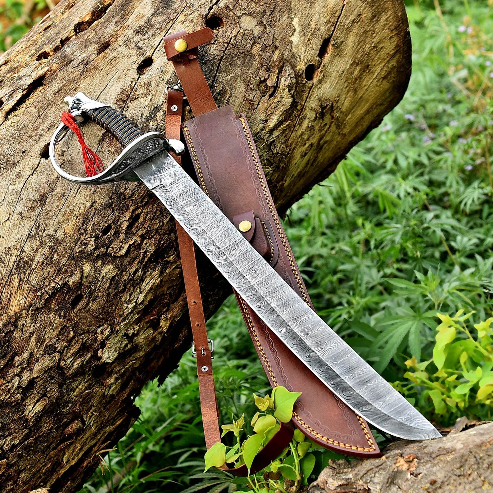 Handmade Damascus Cutlass Sword – Viking Style Buster Blade – Ragnar ...