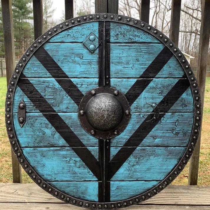 RA-01 Handmade Lagertha Viking shield, Norse Shield, Shield-Maiden, Wooden Viking, Gift For Him, Gift For Men, Gift For Her - Ragnar Armoury