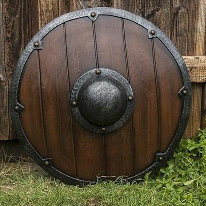 RA-05 Handmade Viking Shield, Unique Design Shield, Viking Norway, Viking Star, Viking nations, Lover Gift, Easter Gift, Halloween Gift, Christmas Gift - Ragnar Armoury