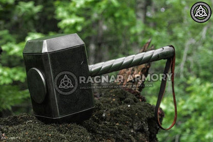 RA-100 Hand Forged Thor Hammer, Thor Hammer Metal Mjolnir, Thor War Hammer Handmade Nordic Hammer, Gift For Men, Gift For Him, Christmas Gift, Anniversary Gift - Ragnar Armoury