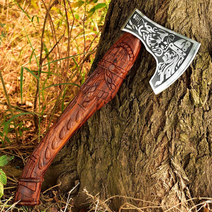 RA-121 Custom Made Handmade Viking Axe, Medieval Axe, Viking Axes, Hiking axe, Tomahawk axe, hunting axe, Valhalla axe, Danish axe, warrior axe, Gift For Men - Ragnar Armoury