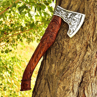 RA-121 Custom Made Handmade Viking Axe, Medieval Axe, Viking Axes, Hiking axe, Tomahawk axe, hunting axe, Valhalla axe, Danish axe, warrior axe, Gift For Men - Ragnar Armoury