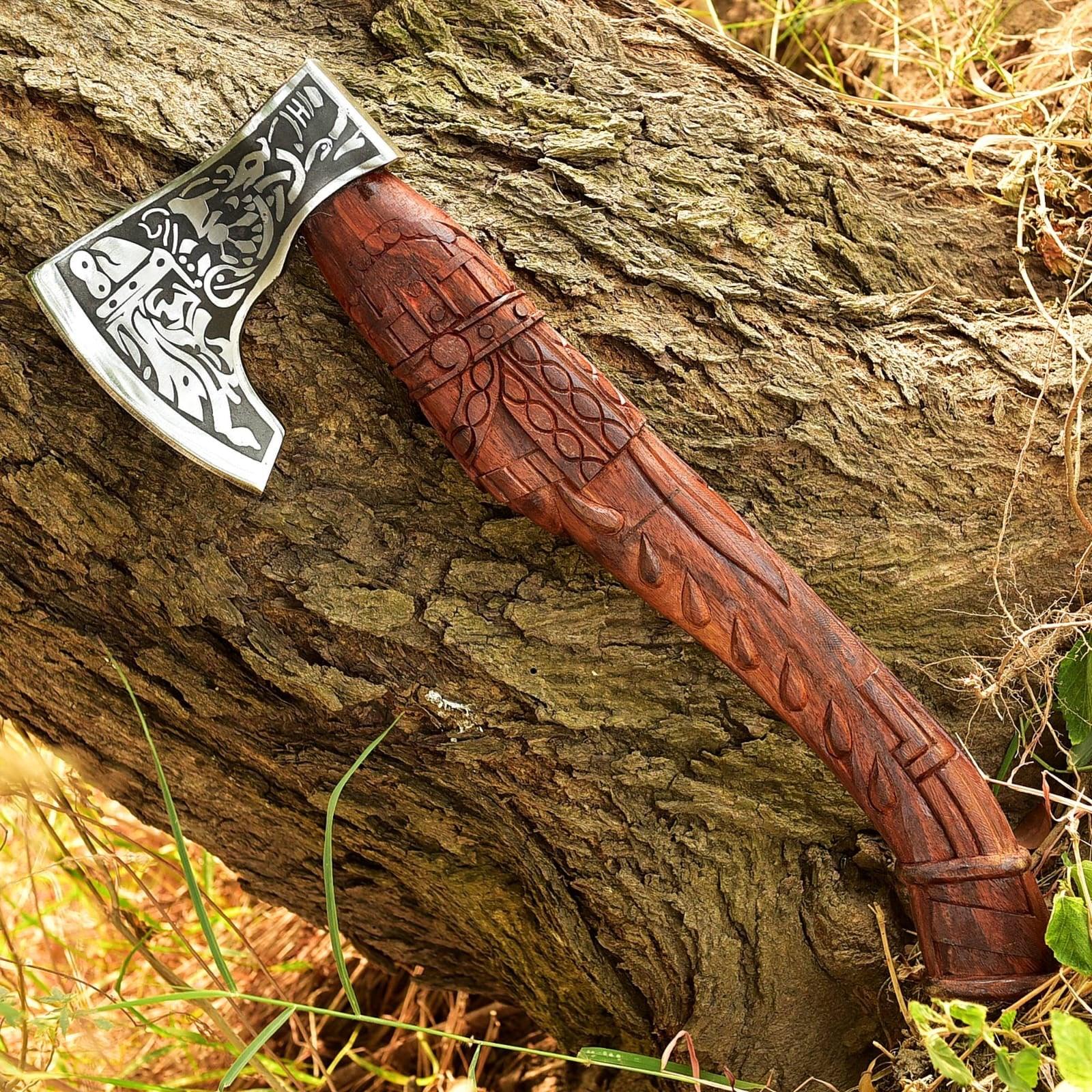 RA-121 Custom Made Handmade Viking Axe, Medieval Axe, Viking Axes, Hiking axe, Tomahawk axe, hunting axe, Valhalla axe, Danish axe, warrior axe, Gift For Men - Ragnar Armoury