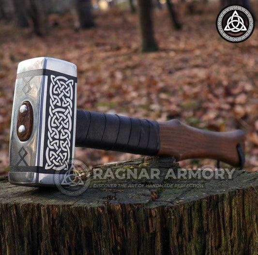 RA-124 Hand Forged Nordic Hammer, High Quality Made Hammer, War Battle Hammer, Gift for Men, Christmas Gift, Father's Day Gift - Ragnar Armory