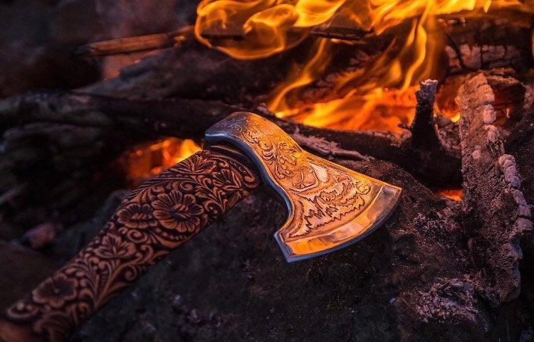 RA-134 Handmade Viking Axe. Bearded Axe, Premium Axe, Gift For Him, Gift For Men, Christmas Gift - Ragnar Armoury