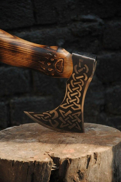 RA-14 Handmade Viking Axe, Viking Valhalla Axe, Hatchet Axe, bearded axe, medieval axe, Valhalla Viking, Gift for Men, Christmas Gift, Xmas Gift - Ragnar Armoury