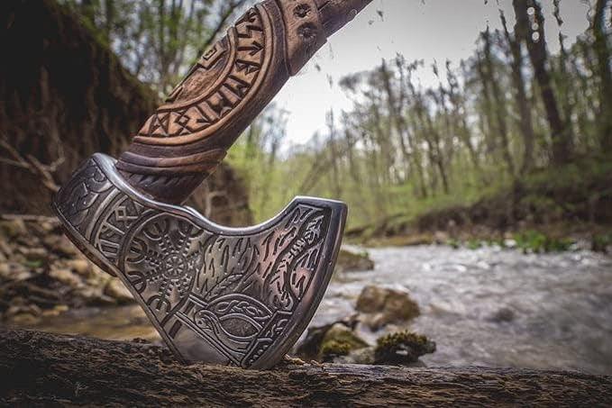 RA-19 Handmade Viking Axe, Valhalla axe, bearded axe, Valhalla Viking, throwing axe, Gift for Men, Easter Gift, Christmas Gift - Ragnar Armoury