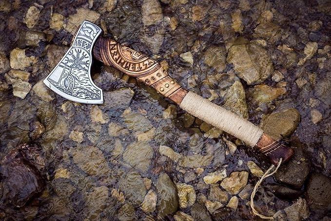 Nordic Handmade Viking axe, Viking hatchet axe, throwing Viking axe, Viking long axe, axe, axis, gift 2024 for him, Viking bearded axe, pizza axe