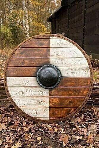 RA-20 Hand Crafted Viking Shield, Viking warrior Battle Shield, Ragnar Armory Shields, Lover Gift, Easter Gift, Halloween Gift, Christmas Gift - Ragnar Armoury