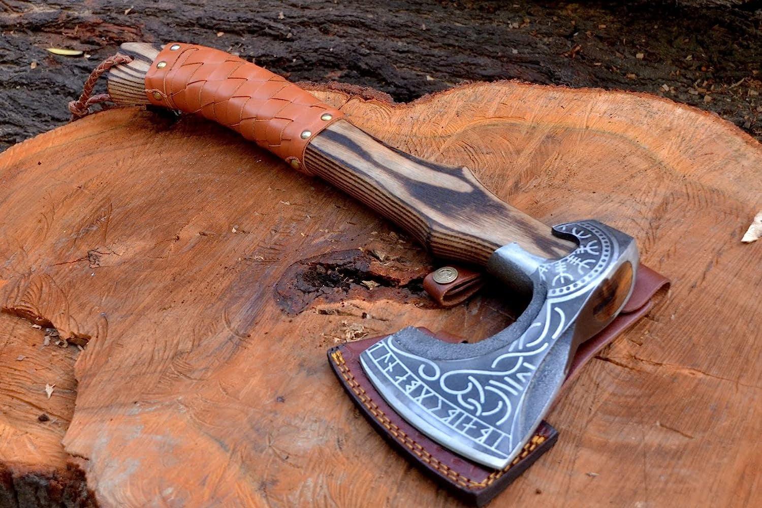 Viking forged axe - RAGNAR axe - Tomahawk axe, Outdoor Hunting Axe, Machete Hatchet, bearded axe, battle axe, Best Gift For Any high quality Occasion