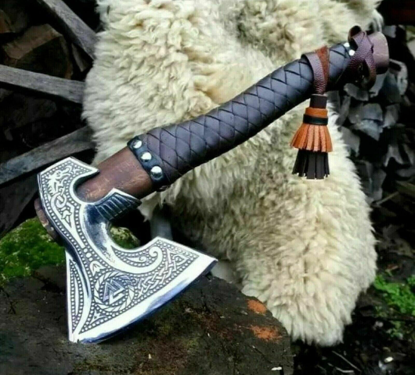 RA-32 Custom Handmade Viking Axe, Medieval Axe, Hiking axe, Tomahawk axe, throwing axe, hunting axe, Gift For Husband, Groomsmen Gift, Birthday Gift, Gift for Men, Christmas Gift - Ragnar Armoury