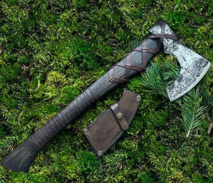 RA-33 Handmade Viking Axe, Medieval Axe, Hiking axe, Tomahawk axe, throwing axe, hunting axe, Gift For Husband, Groomsmen Gift, Birthday Gift, Gift for Men, Christmas Gift - Ragnar Armoury