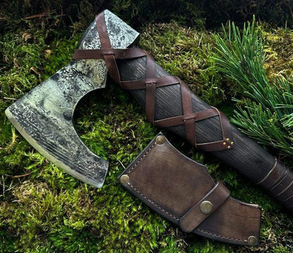 RA-33 Handmade Viking Axe, Medieval Axe, Hiking axe, Tomahawk axe, throwing axe, hunting axe, Gift For Husband, Groomsmen Gift, Birthday Gift, Gift for Men, Christmas Gift - Ragnar Armoury