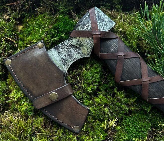 RA-33 Handmade Viking Axe, Medieval Axe, Hiking axe, Tomahawk axe, throwing axe, hunting axe, Gift For Husband, Groomsmen Gift, Birthday Gift, Gift for Men, Christmas Gift - Ragnar Armoury