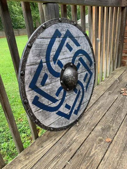 RA-36 Handmade Viking Shields, Norse Shield, medieval Shield, warrior Shield, Anniversary Gift, Wedding Gift, Gift For Husband, Groomsmen Gift - Ragnar Armoury