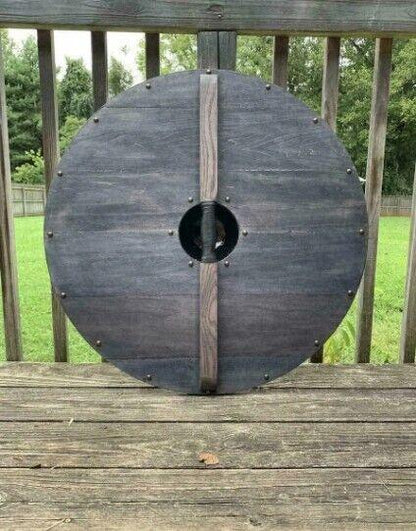 RA-40 Handmade Viking Shield, Wood With Steel Rape, Medieval Shield, Unique Shield, Personalized Gift, Easter Gift - Ragnar Armoury