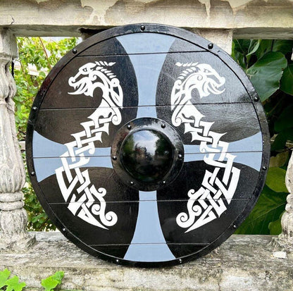 RA-41 Handmade Viking Shield, Dragon Shield, Valhalla Shield, Personalized Gift, Easter Gift, Christmas Gift - Ragnar Armoury