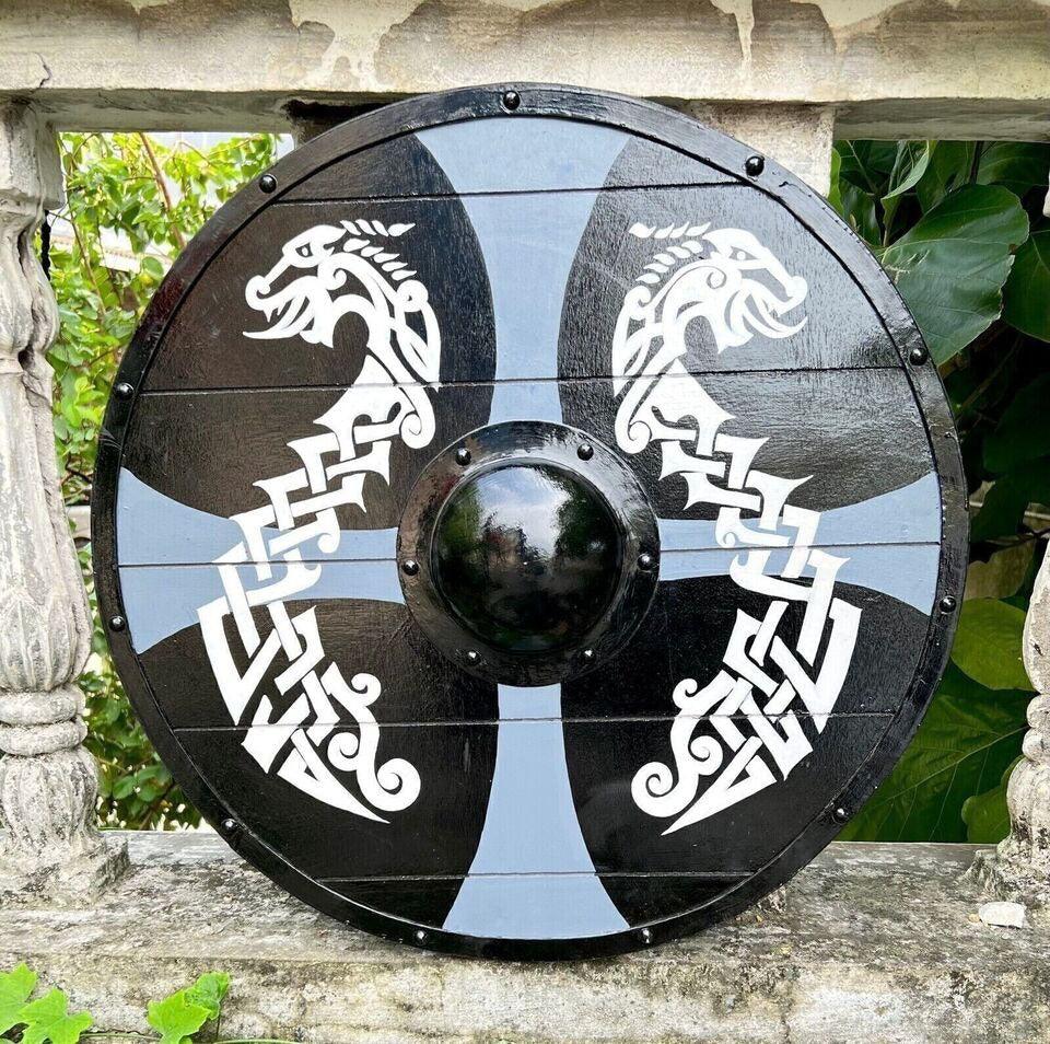 RA-41 Handmade Viking Shield, Dragon Shield, Valhalla Shield, Personalized Gift, Easter Gift, Christmas Gift - Ragnar Armoury